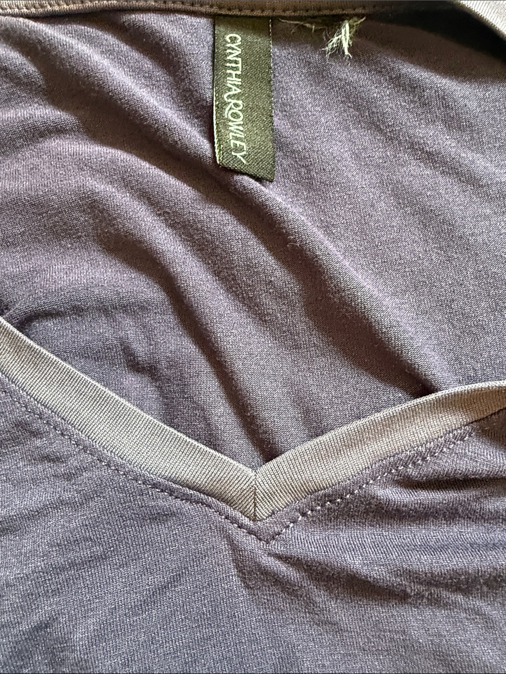 Cynthia Rowley Women’s Layered V-Neck Top in Navy - Picture 3 of 3